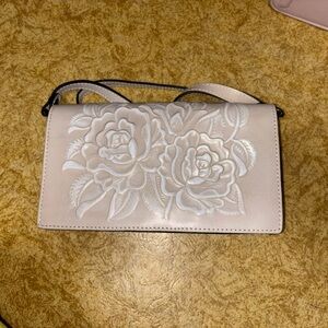 Patricia Nash Cream Floral Embossed Shoulder Bag
